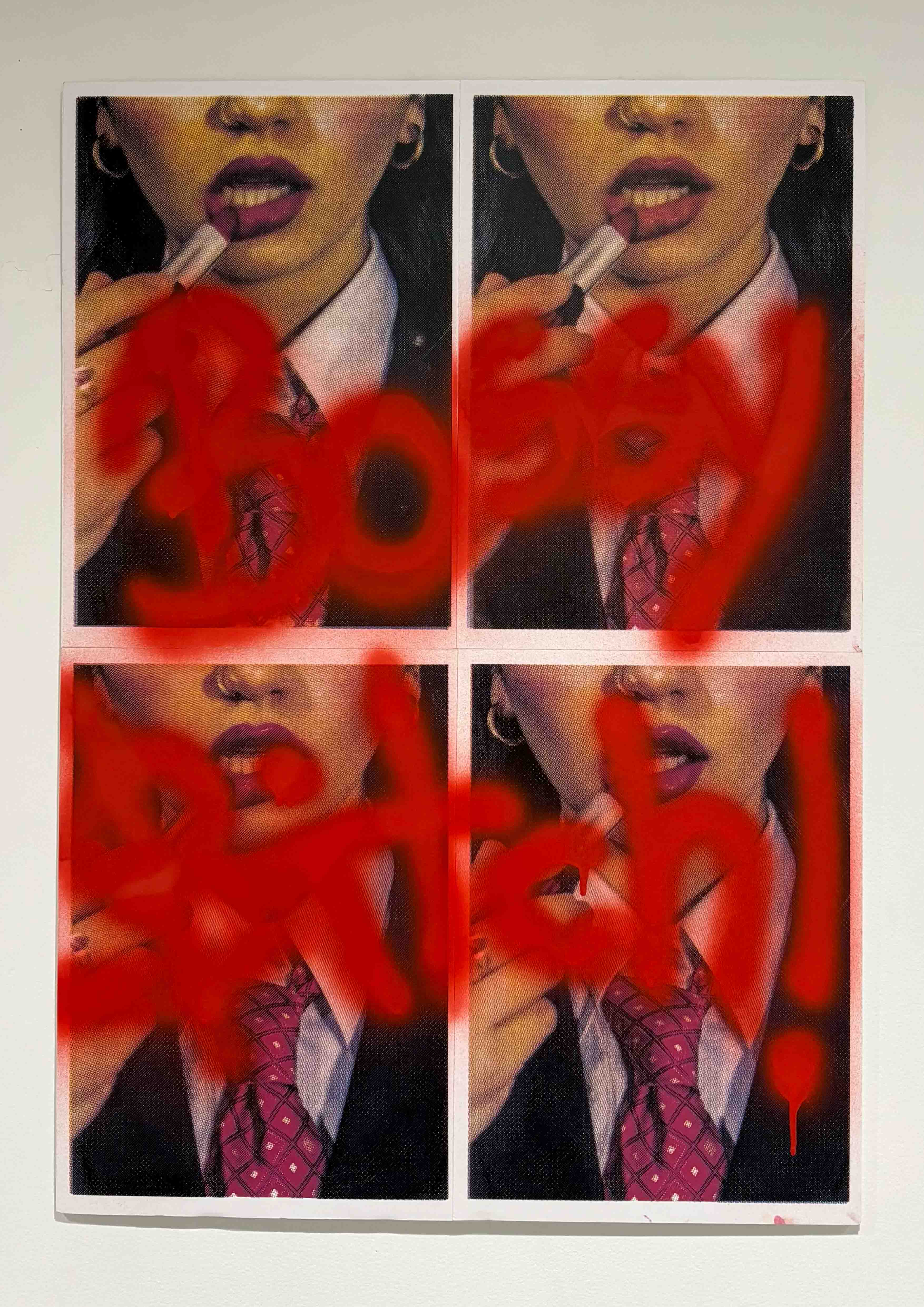 'Hot Lips', 2025. CMYK screen print