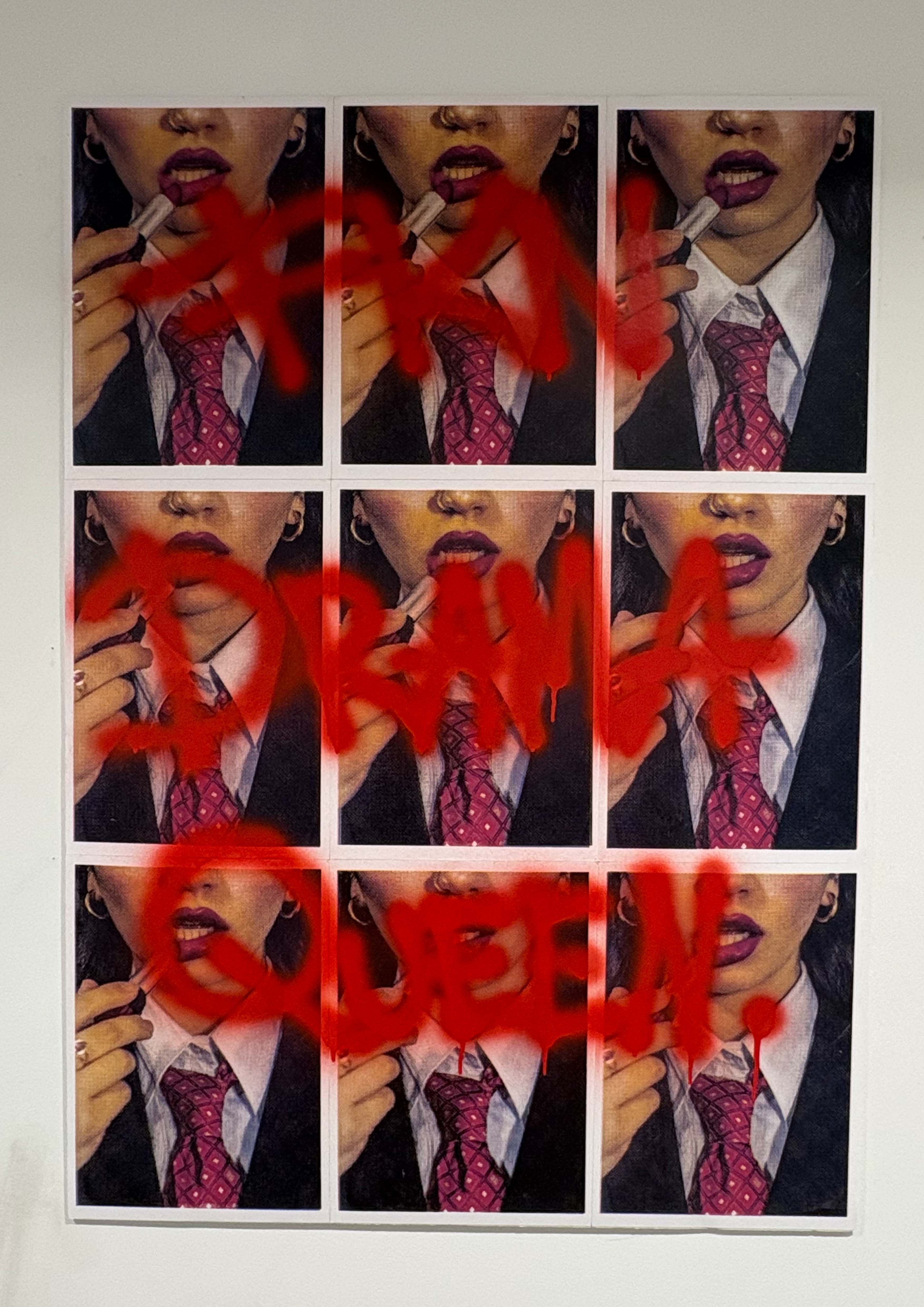 'Hot Lips', 2025. CMYK screen print 