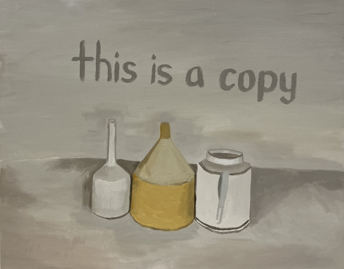 'This is a copy', 2025. Oil on canvas