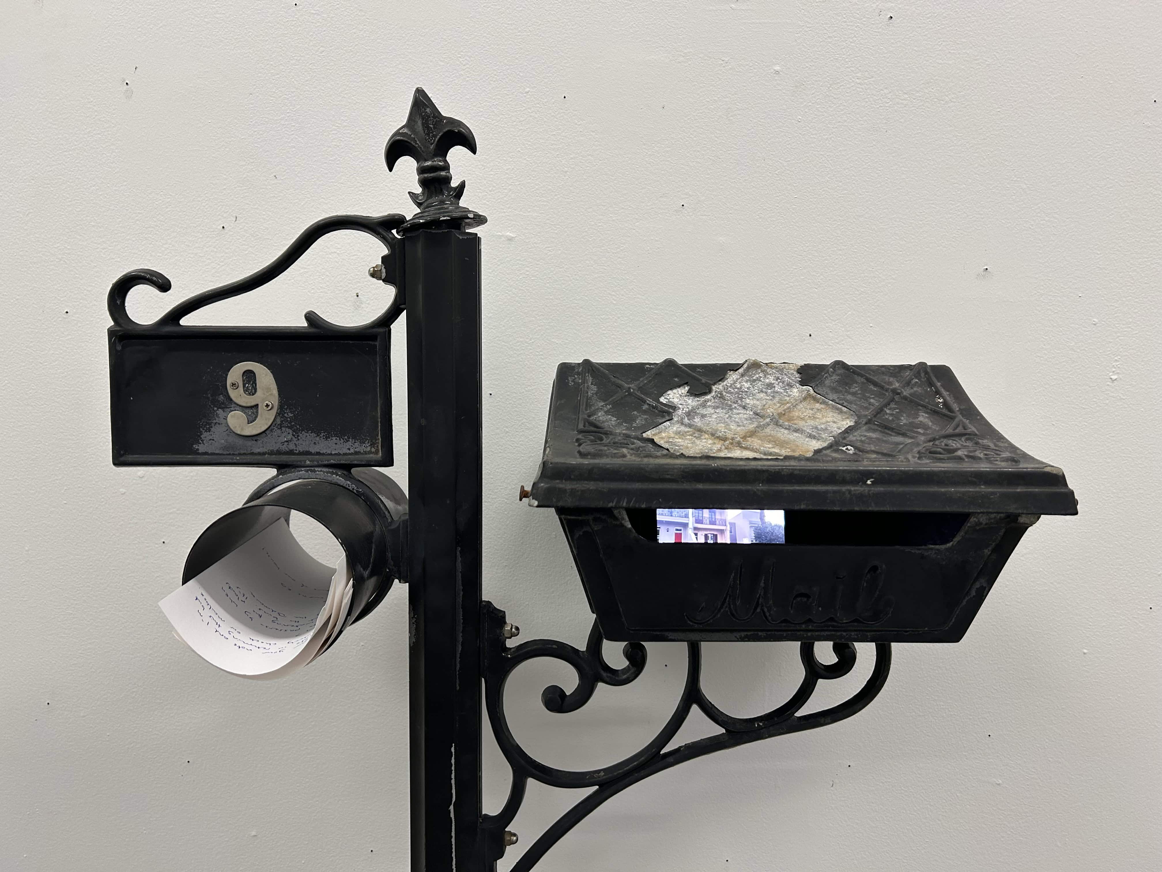 Untitled, 2024. Installation, video, letter