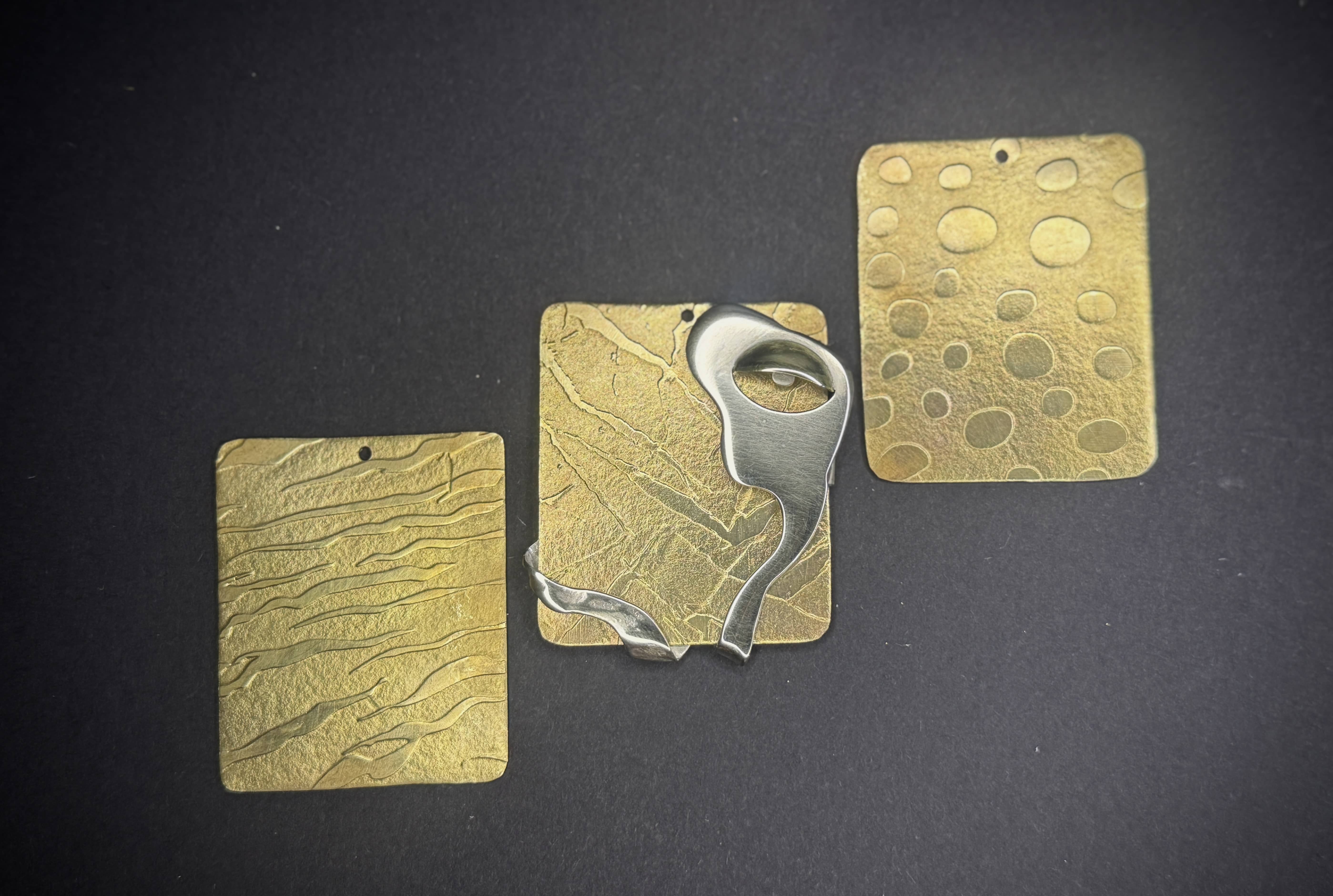 'The Violence of Self-Judgment', 2025. Nickel silver, brass with rolled textures