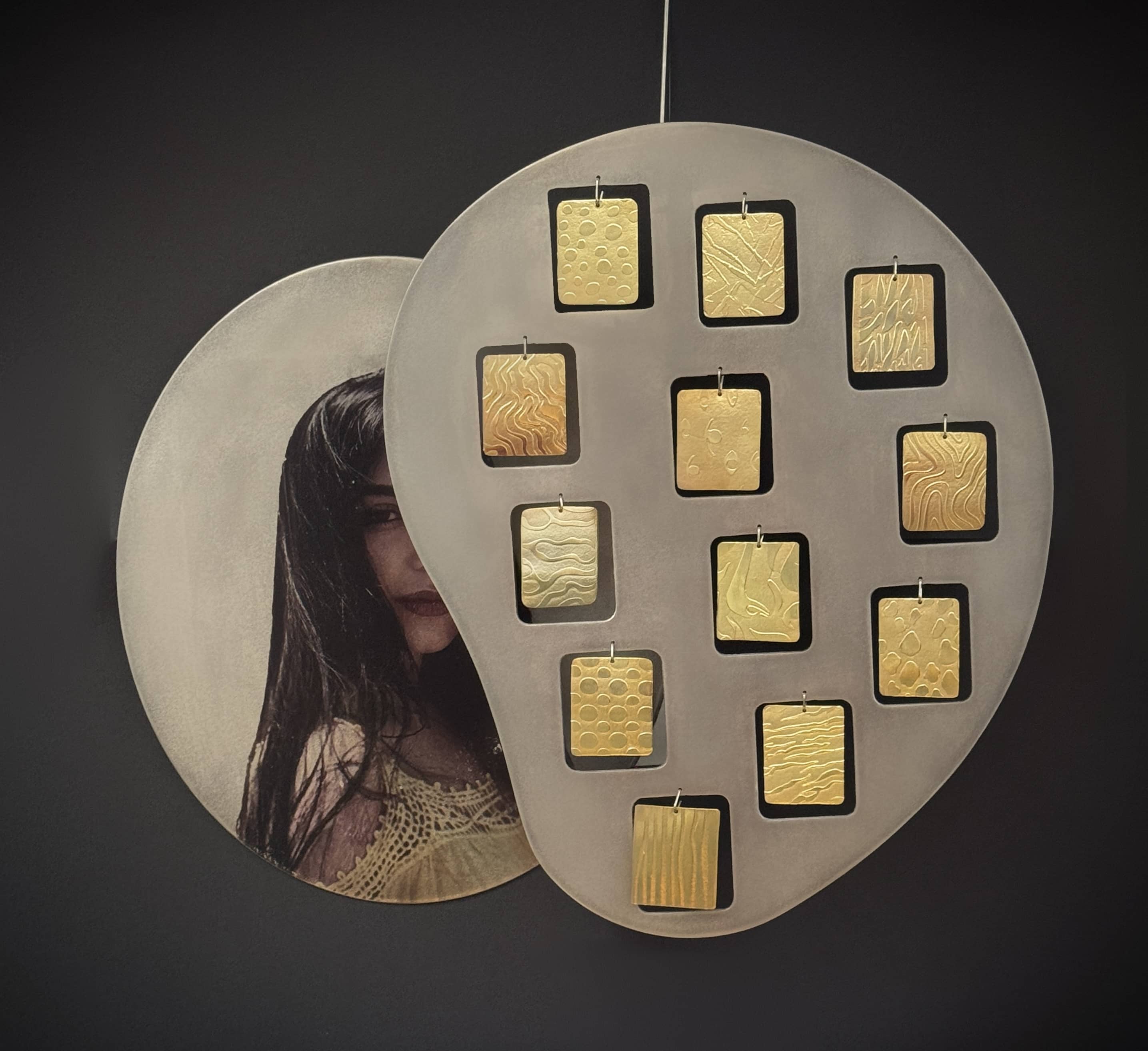 'The Violence of Self-Judgment', 2025. Aluminum, brass, steel wire