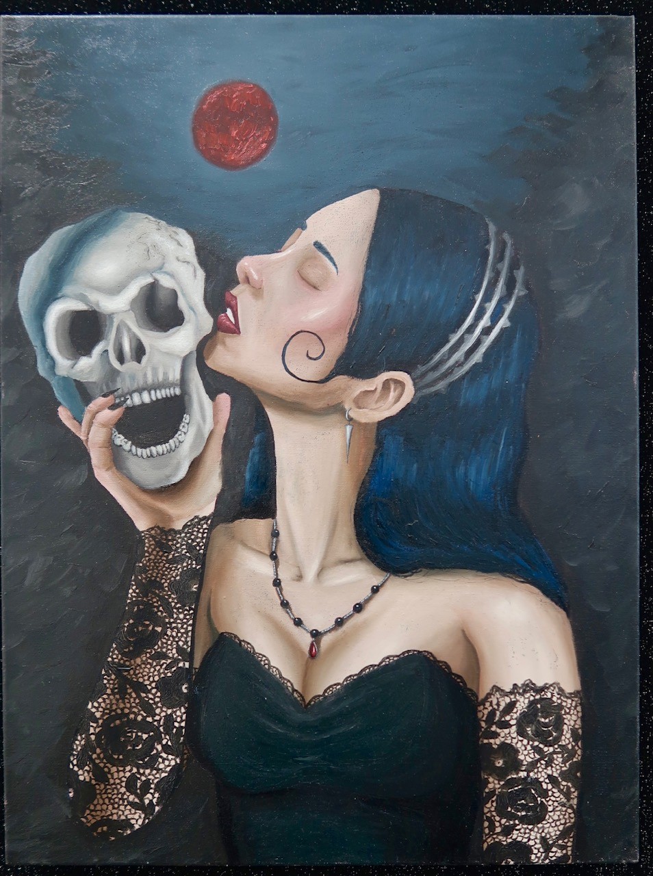 "The End of His World, the Beginning of Hers", 2025. Oil paint on canvas