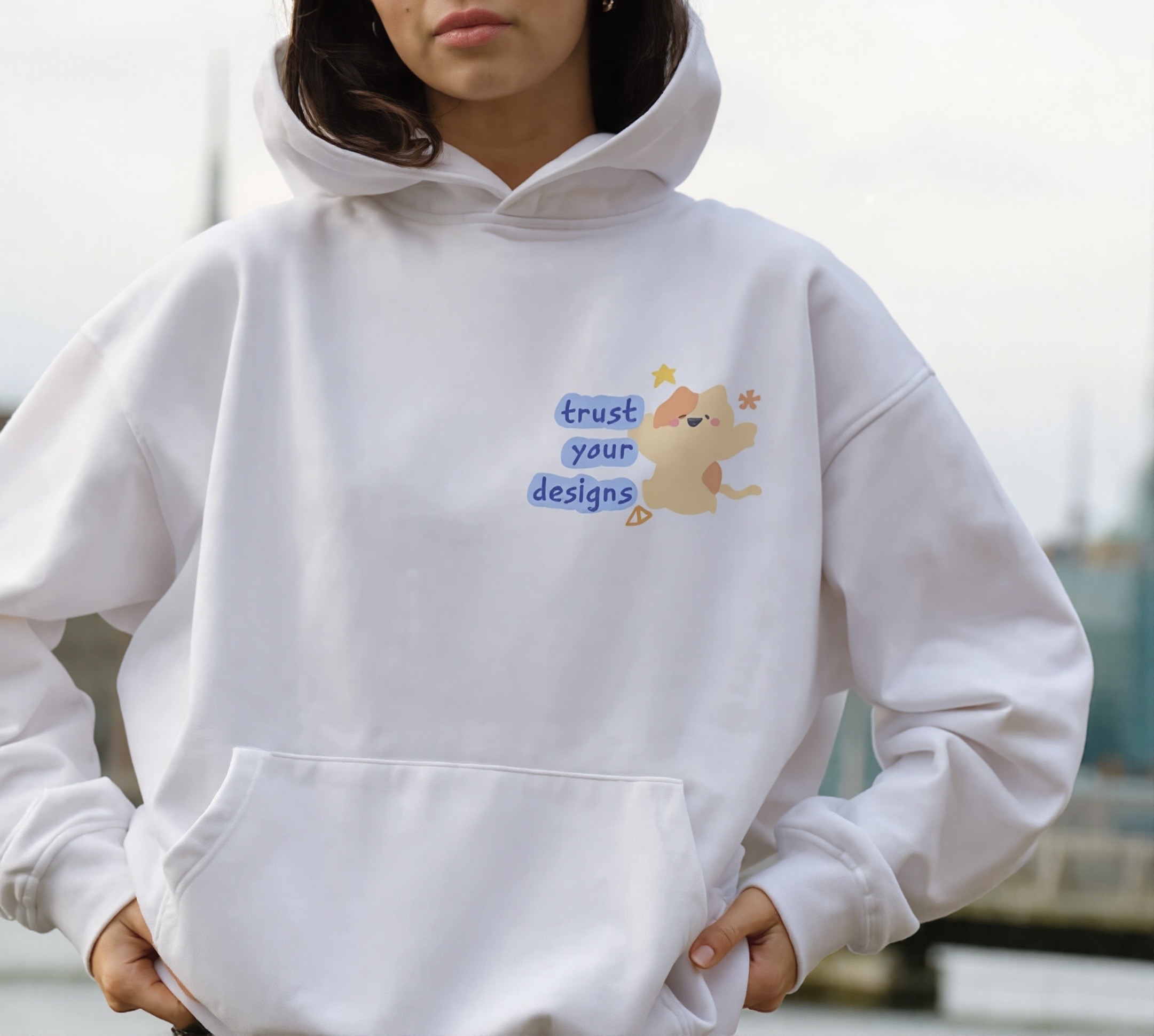 'Trust Your Designs', 2024. Hoodie