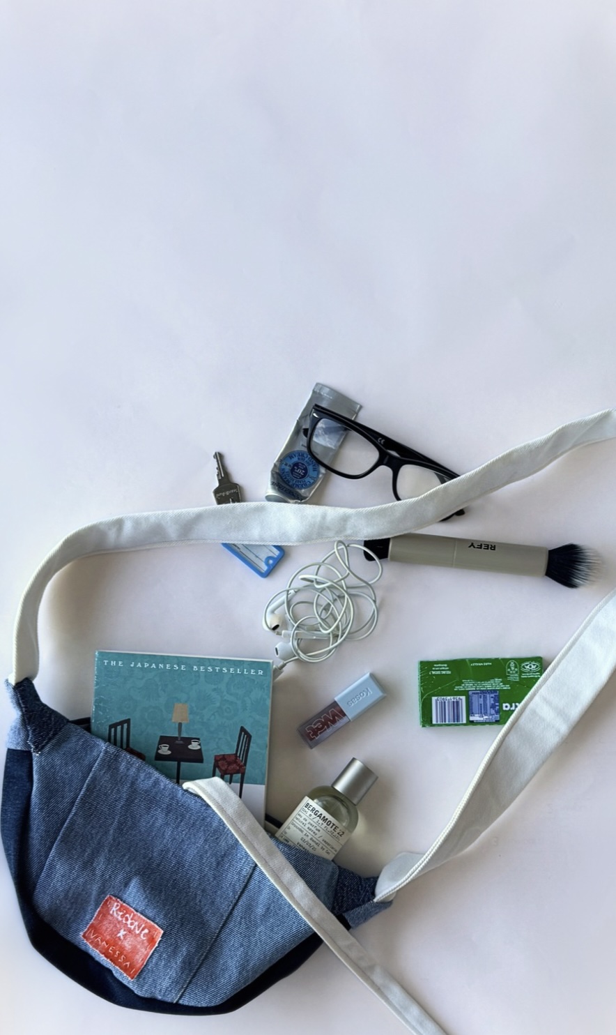 'House of Redone, a series of Textiles DIY Renovation Kits', 2025. Fabric chalk, needle, pattern pieces, pins, recyclable paper (packaging), redone label, seam ripper, sewing clips, thread