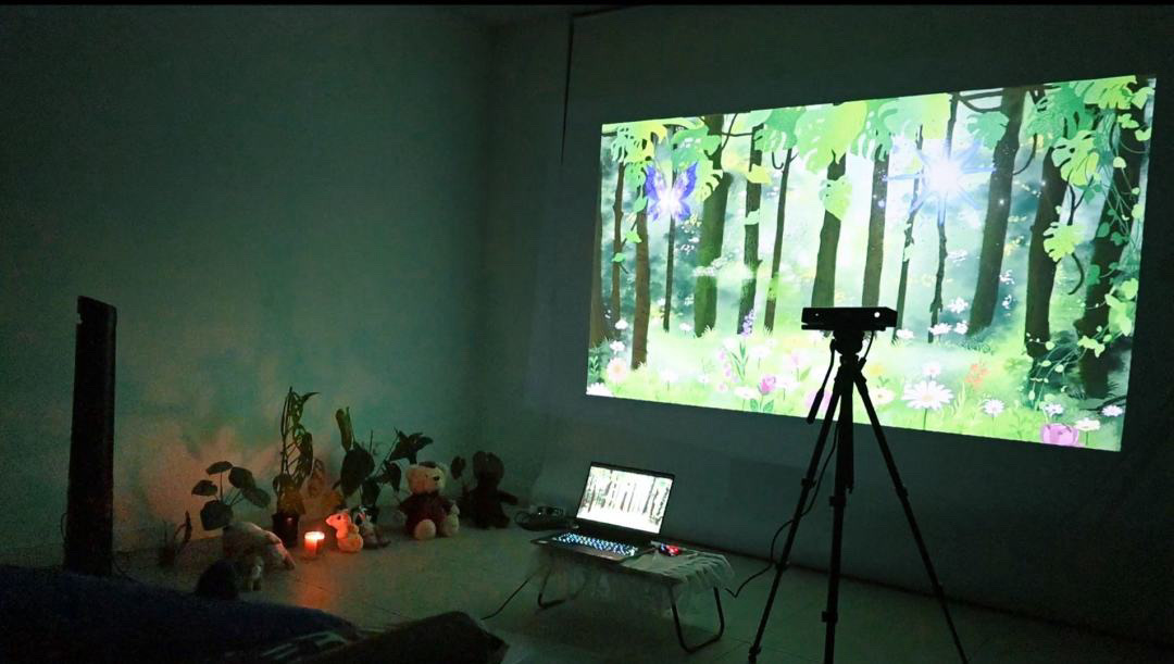 'Decompression Fantasy Journey', 2025. Immersive interactive installation, projection, sound, and digital media