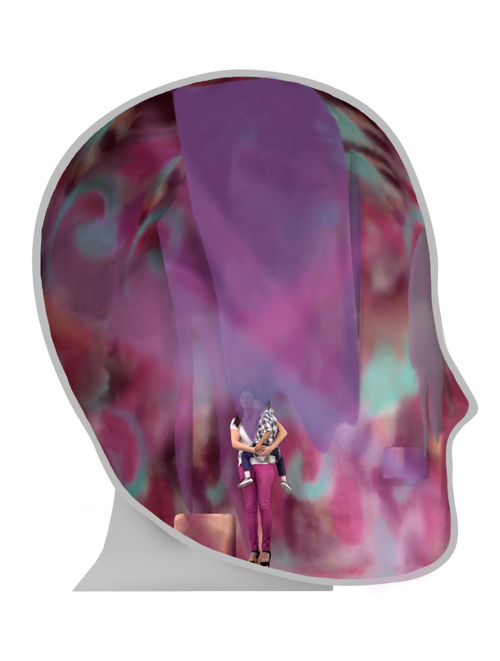'Felt Noise', 2025. Digital render using vectorworks and photoshop