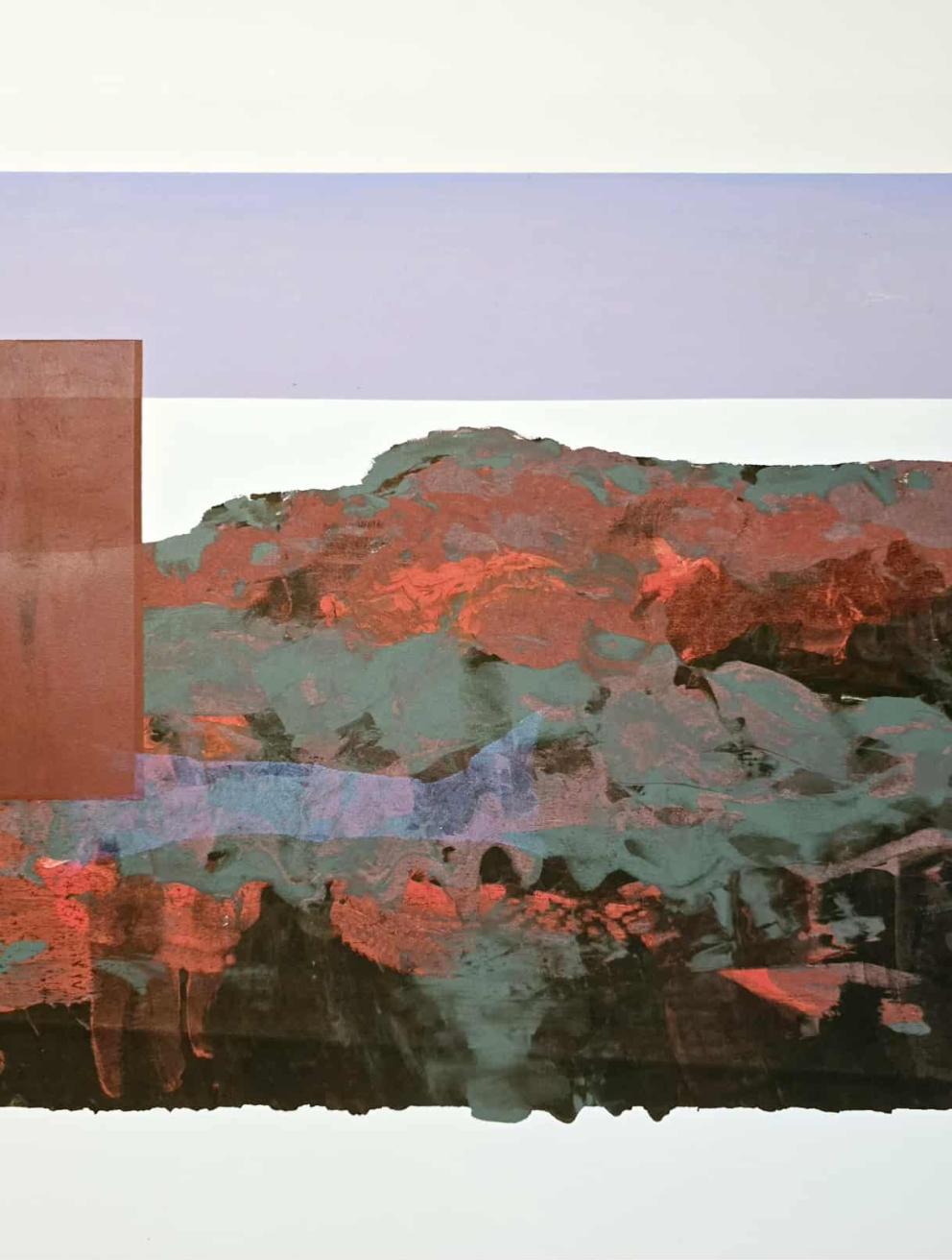 'Dusk', 2024. Acrylic paint on paper