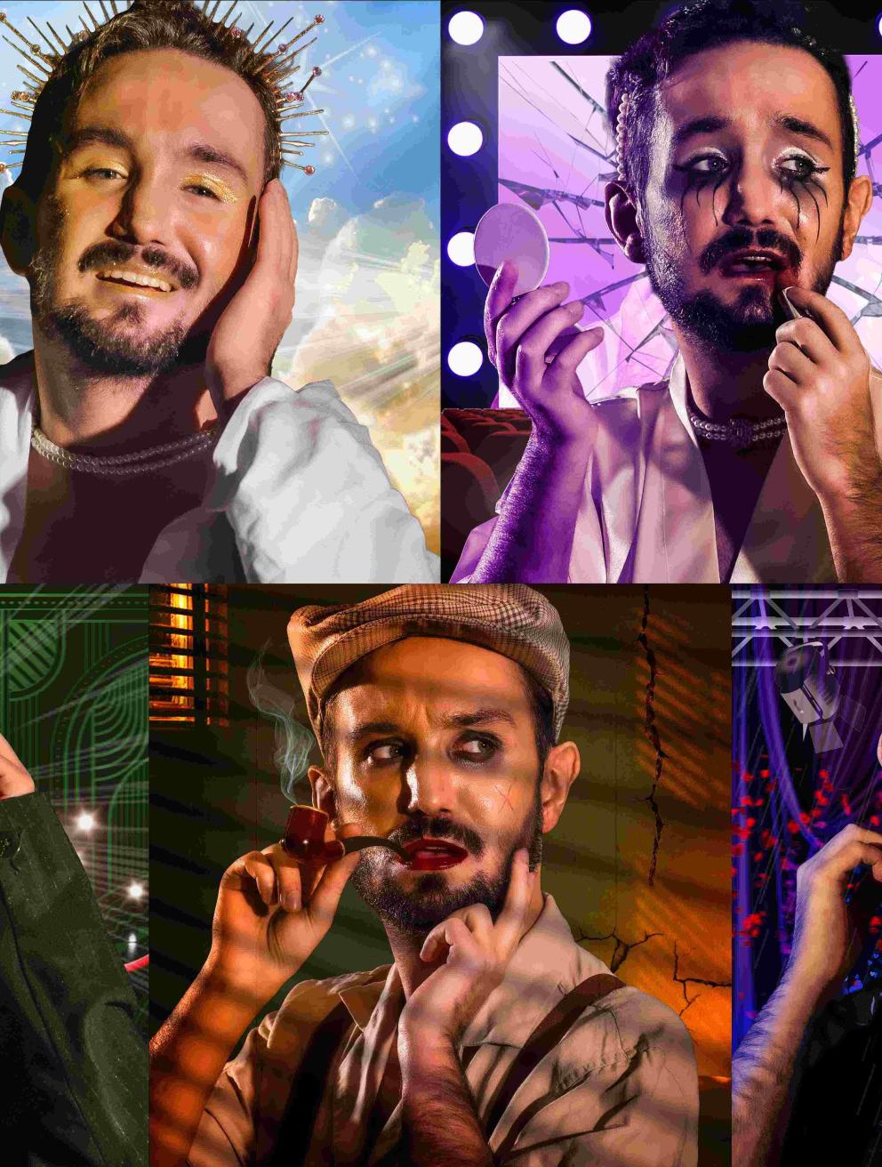 ''the show goes on!' (all works together)', 2025. Digital photography, Photoshop