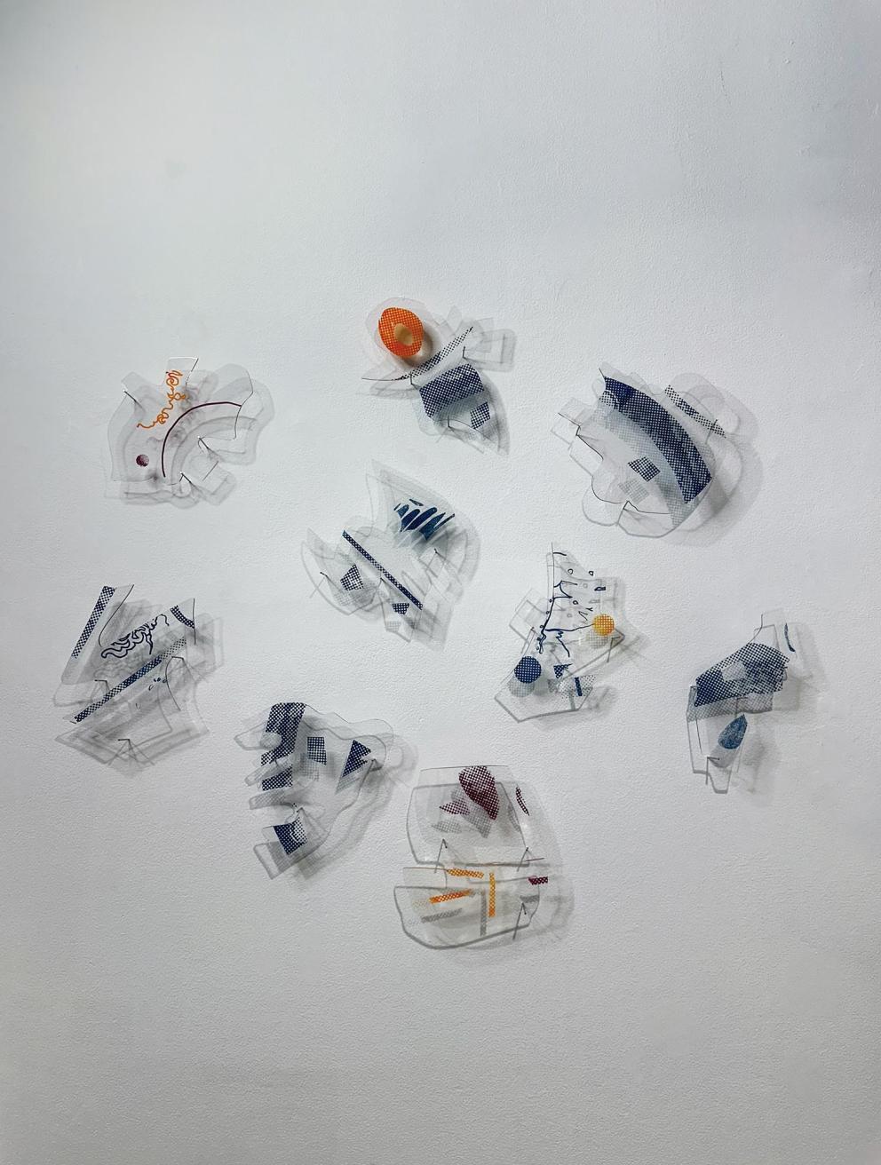 'Uni Muses', 2025. Perspex, screenprint