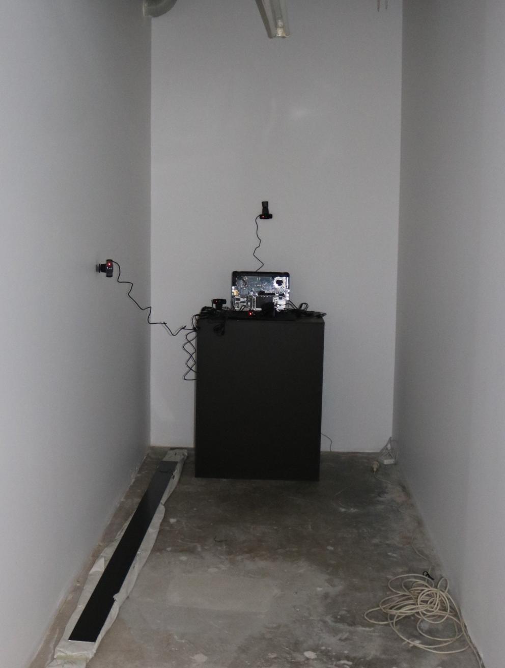 'Watched/Displayed', 2025. Site-Specific installation