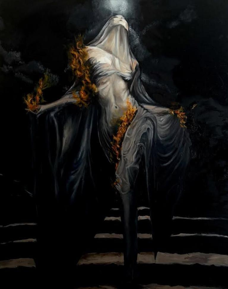 'Medea‚Äôs Ascension', 2025. Oil on cavas