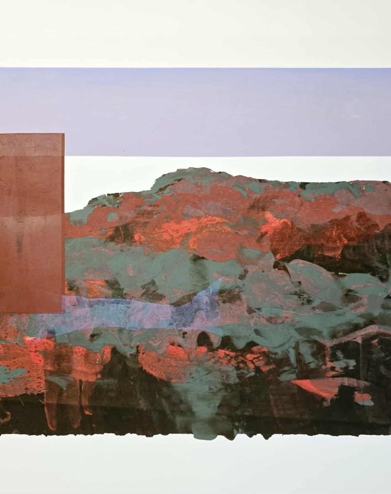 'Dusk', 2024. Acrylic paint on paper