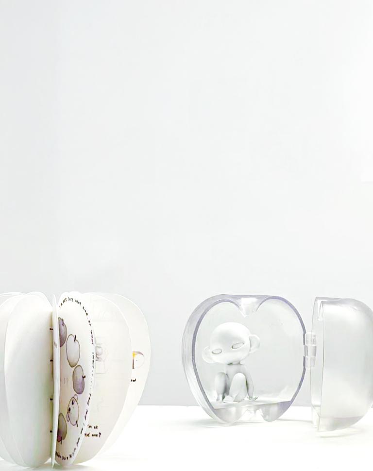 'I'm Not an Apple, But They Told Me I Am—And an Apple Is an Apple', 2025. 3D printed resin and paper