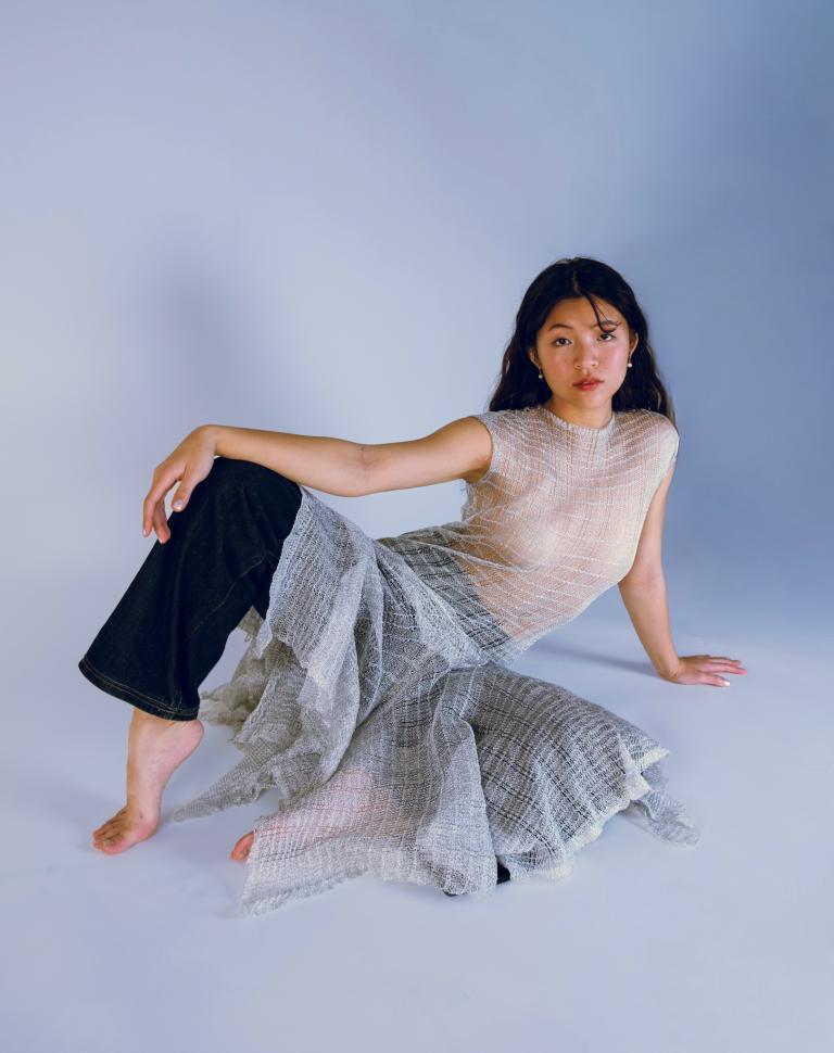 'Knitted Armor Dress', 2025. Textile