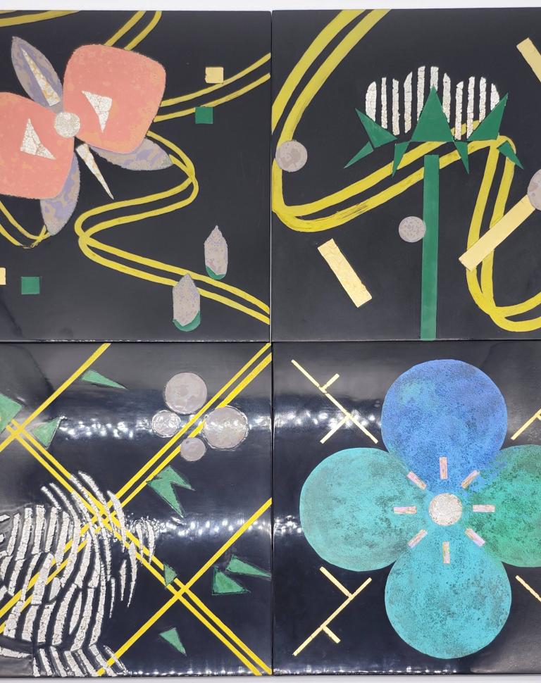 'Shards & Petals: Variations on Lacquer', 2025. Lacquer